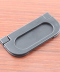 4 Pack Hidden Recessed Drawer Pull Handles For Cabinets And Furniture Metal Zinc Alloy Ring Style on wood surface