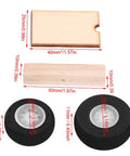 Metal Fixed Wing RC Aircraft Landing Gear Wheel Universal Set for DIY Builds with wooden components and rubber wheels