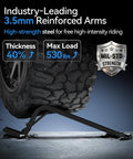 Built Tough Kids Bike Training Wheels For 12 To 20 Inch Bicycles, Easy Install with 3.5mm reinforced arms supporting a tire.