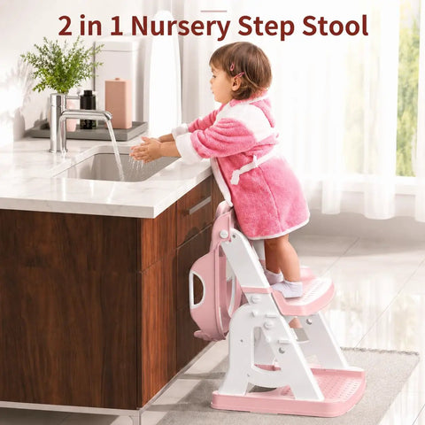 Rock Solid Two In One Toddler Potty Training Seat With Reinforced Grip Bar And Non Slip Footrest For Girls And Boys Pink Hassle Free Setup And Foolproof Daily Use Companion For Smooth Housebreaking Progress