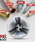 All Thread Repair Bit For Drill And Chamfering Deburring External Chamfer Tool, Thread Cleaner with examples of materials used on