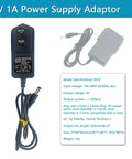 9V 1A power supply adaptor from All In One Upgraded Electronics Component Kit with specs card and cable details