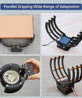 Heavy Duty Claw Gripper For DIY Projects, Full Metal Aluminum Arm Clamp With High Torque, 0 To 9 Inch Open Range, 1 Pound Max Grab
