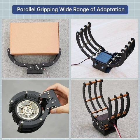 Heavy Duty Claw Gripper For DIY Projects, Full Metal Aluminum Arm Clamp With High Torque, 0 To 9 Inch Open Range, 1 Pound Max Grab