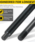 High-quality steel rod from Five Piece Long Reach Harmonic Balancer Installation Tool Kit With Extended Forcing Rods, black oxide finish