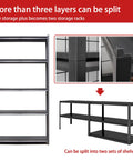 Heavy Duty 72 Inch 5 Tier Metal Storage Shelves Built Like A Tank Adjustable Garage Shelving showing split option into two racks.