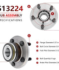 Front Wheel Hub Bearing Assembly For RWD Chrysler 300 2005-2011, Dodge Magnum 2005-2008, Charger 2006-2010, Challenger 2008-2010 Replacement Hub