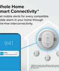 Wireless Smart Smoke Detector With Live App Alerts And Aa Battery Backup Plug And Play Wire Free Install For No Sweat Home Watching Snappy Fire Detection That Just Works connected to smartphone for alerts.