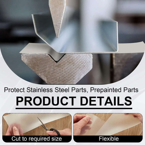 Urethane Press Brake Die Protection Film Roll Protects Dies From Scratches And Dents During Metal Bending On Stainless Steel And Aluminum