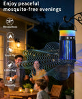 Solar Bug Zapper Portable Outdoor Waterproof Mosquito Killer Light Rechargeable Fruit Fly Trap Lamp 4200V Electric Gnat Traps For Room Garden Courtyard Kitchen Camping Patio Beast Mode Pest Control