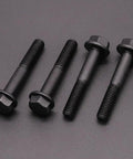 Flanged M8 Hex Bolts 1.25 X 80mm, 8 Pack, Partial Thread, Black Oxide Finish, 10.9 Grade Alloy Steel, Motorcycle And Car Bolt Replacements