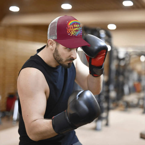 Everyone Deserves This Dope Trucker Hat For Men With A Funny Inclusive Message worn during boxing training