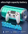 Wireless Controller For PS5 Pro Slim And PC With Hall Effect Sticks 7 RGB LED Modes Haptic Feedback 1500mAh Battery