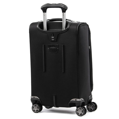 Travelpro Platinum Elite black softside carry-on luggage, 21-inch, 8-wheel spinner with USB port