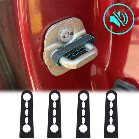 Premium Sound Damper Door Lock Buffers To Beat Rattling And Shut Up Squeaky Knocks From Car Doors Plus Silent Strike Pads on car door latch.