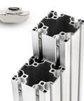 50 Pack Hammer Head Sliding T Nuts For 8mm T Slot Aluminum Extrusion 3030 Series M6 Thread Slide In Easy Insertion And Strong Connection Fits Standard Profiles Rierdge shown with aluminum extrusion profile.