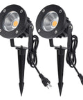 Heavy Duty 18W LED Landscape Light Set, 120V AC Warm White Waterproof Spotlight For Yard Patio Lawn Wall Driveway, Aluminum Ground Stake