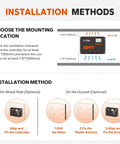 Diagram showing installation methods for 30 Amp MPPT Solar Charge Controller With Built In Bluetooth And LCD Display Auto 12V 24V Input LED Indicators For Easy Battery Charging And Smart Panel Power Management For RVs Off Grid And Home Solar Systems.