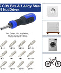 Heavy Duty 13 In 1 Adjustable Screwdriver Set With Premium Torx Phillips Hex Bits For Quick Home Fixes and Tackling Broken Gear Without Any Headaches Every Handyman Will Appreciate with multi bits and nut driver.