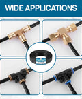 Heavy Duty One Quarter Inch DOT SAE J844 PA12 Nylon Air Line Tubing 50 Foot Black Pneumatic Hose in various fittings