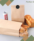 2Lb Brown Paper Bags Pack Of 500 For Snacks Desserts And Small Dishes Takeout Durable 2 Pound Capacity Eco Friendly Recyclable Bags Great For Party Treats Gift Wrapping And Small Servings holding bread and drink