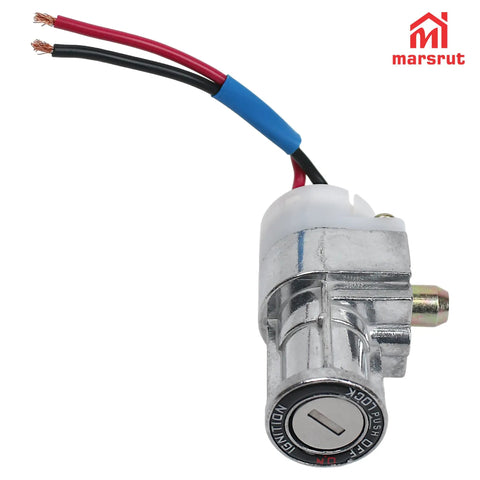 Ignition Switch Kit For E Bikes And Scooters With 2 Keys Heavy Duty Lock Cylinder Replacement Part On Off Switch Pre Wired Connector Fits Electric Bicycles Motorcycles ATVs And More