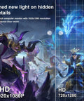 Comparison of FHD 1920x1080 and HD 720x1280 image quality with focus on a 24 Inch FHD Computer Monitor With 100Hz Refresh Rate.