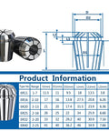 Heavy Duty ER40 Collet Chuck Holder For CNC Lathe Made With High Carbon Steel And Hardened To Rockwell 50 showing dimensions and design details.