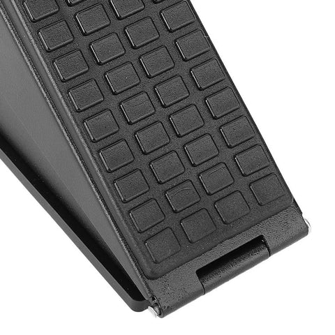 Heavy Duty Spring Door Stopper No Bend Foot Activated Windproof Metal Block For 20 To 60 Mm Door Gaps Matte Black Stainless Steel close-up