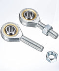 2-Pack Rod End Bearing 5/16 Bore 5/16-24 Right Thread Self-Lubricating Male Thread Steel Joint With Jam Nuts For Forging Machines CNC Equipment Auto Steering Linkages And Heavy Duty Industrial Applications, with jam nuts