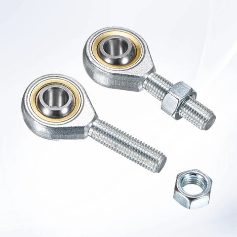 2-Pack Rod End Bearing 5/16 Bore 5/16-24 Right Thread Self-Lubricating Male Thread Steel Joint With Jam Nuts For Forging Machines CNC Equipment Auto Steering Linkages And Heavy Duty Industrial Applications, with jam nuts