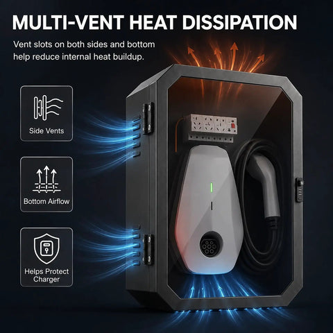 Heavy Duty Cold Rolled Steel Electrical Enclosure Built Tough For Outdoor EV Charger Boxes With Weather Resistance showcasing multi-vent heat dissipation.