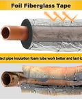 Heavy Duty Outdoor AC Pipe Foam Insulation Tape Wrap With Foil Fiberglass Layer, Weatherproof Shield For HVAC Pipes comparison