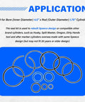 Pro Grade Hydraulic Log Splitter Cylinder Rebuild Seal Kit for 4.5 Inch Bore and 1.75 Inch Rod, All O Rings and Seals Included Pack of 11