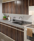Kitchen cabinets with Wood Grain Contact Paper 30x200 Inch Roll Peel And Stick Self Adhesive Wallpaper for a modern look