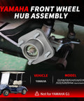 Close-up of Two Pack Front Wheel Hub Assembly For Yamaha Golf Cart Drive Models G2 G8 G9 G14 G16 G19 G22 G29 Premium Wheel Bearing Hubs Kit Bolt On Replacement OEM JG5 WF511 10 00 JG5 WF511 00