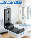 Built Different Matte Black Wall Mount Towel And Coat Hooks, Heavy Duty Aluminum Alloy dimensions and installation details.