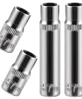 7mm Socket Set Four Piece With One Quarter Inch Drive, Six Point Deep And Shallow Sockets, Rust Resistant for DIY projects