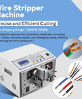 Electric Wire Stripper Machine For 0.1 To 6 Mm Wires 30 AWG To 10 AWG Automatic Cable Stripping Tool shown from side