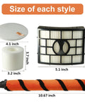 APEX DuoClean Vacuum Brush Roll And Filter Kit Replacement dimensions for AZ1000W AZ1002 AX951 AX952 Upright Vacuum.