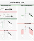 Guide for using Game Changing Golf Stance And Alignment Training Aid For Left And Right Handed Players, showing setup tips and positions.