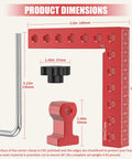 Corner Clamps For Woodworking 4 Pack 90 Degree Right Angle Aluminum Squares 5.5 Inch dimensions and components illustration