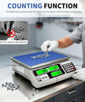 Heavy Duty Industrial Counting Scale With 30kg Capacity And 0.5g Precision For Coins And Parts Rock Solid Pro Grade Digital Scale With RS232 Port For PC Or Printer Switchable Units Kg G Lb Clear LCD Display USA Sensor For Accurate Readings