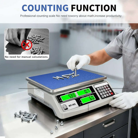 Heavy Duty Industrial Counting Scale With 30kg Capacity And 0.5g Precision For Coins And Parts Rock Solid Pro Grade Digital Scale With RS232 Port For PC Or Printer Switchable Units Kg G Lb Clear LCD Display USA Sensor For Accurate Readings