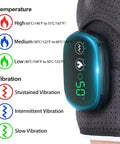 Cozy Heated Shoulder Wrap Massager For Men And Women with Cordless Design showing control panel, heating, and vibration settings.