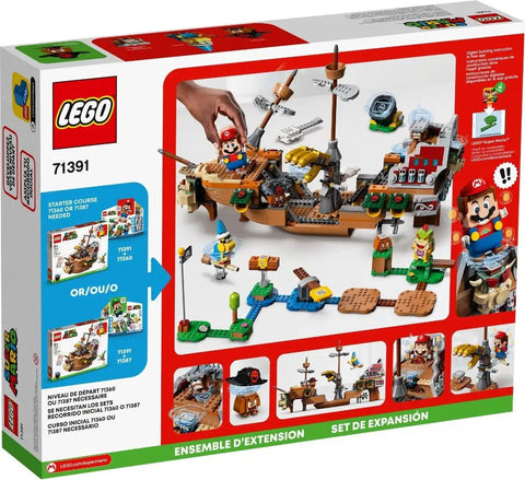 Box of Bowser's Airship Expansion Set For Super Mario Buildable Bowser Boss Ship That Unfolds To Reveal A Detailed Interior