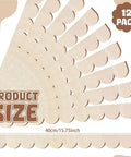 Natural Unfinished Scalloped Wood Trim With Wavy Edges And 10 Small Curves Per Piece, size 40x4cm, pack of 12.