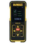 Front view of Tool Connect 165 Foot Laser Distance Measurer With A Handy Touch Pad displaying measurement readout on screen.