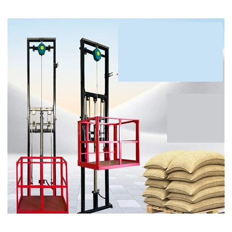 Heavy Duty Lift Platform Vertical Hydraulic Freight Elevator With Sturdy Steel Guide Rails for efficient material handling with cargo.