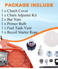 Chain Brake Side Clutch Cover Kit For Echo CS 370 400 420ES Chainsaws packaging, includes clutch cover, adjuster, bar nuts